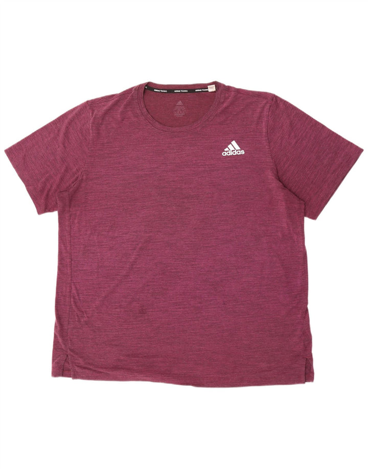 Мужская футболка Adidas Top XL бордового цвета с крапинками из полиэстера