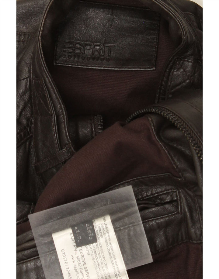 Мужская кожаная куртка Esprit UK 40, большая коричневая кожа