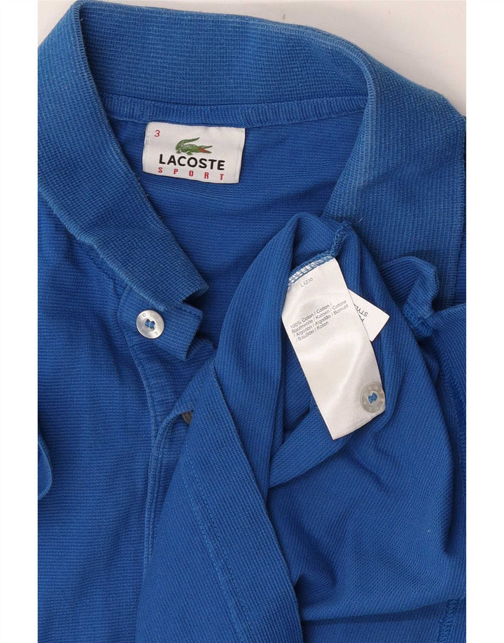 Мужская рубашка-поло Lacoste, размер 3, маленькая, синяя, хлопок
