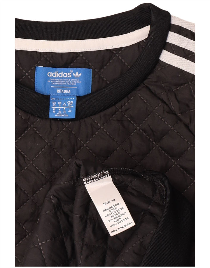 Женский джемпер с рисунком Adidas Rita Ora UK 10, маленький черный