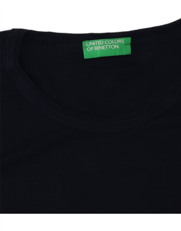 BENETTON Womens T-Shirt Top UK 16 Large Navy Blue Vintage Benetton and Second-Hand Benetton from Messina Hembry 