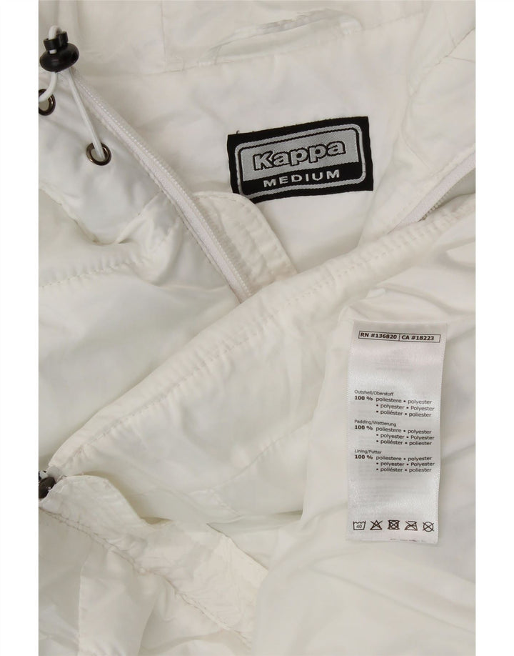 Женский удлиненный утепленный жилет с капюшоном Kappa UK 12, средний белый полиэстер