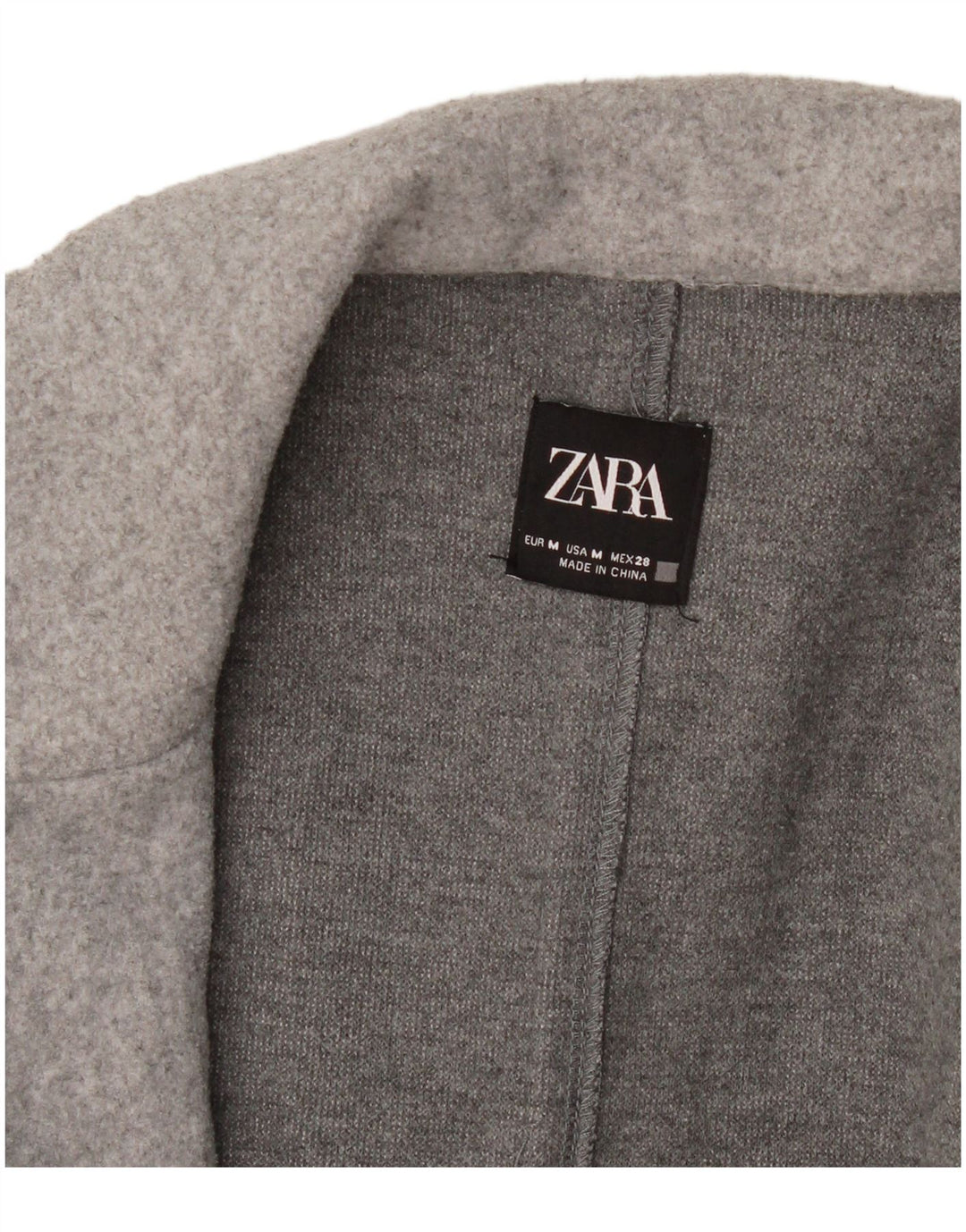 Женское открытое пальто Zara UK 14 среднего серого цвета