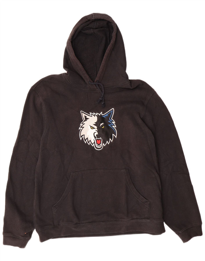 Мужской джемпер с капюшоном ADIDAS, большой черный, хлопковый