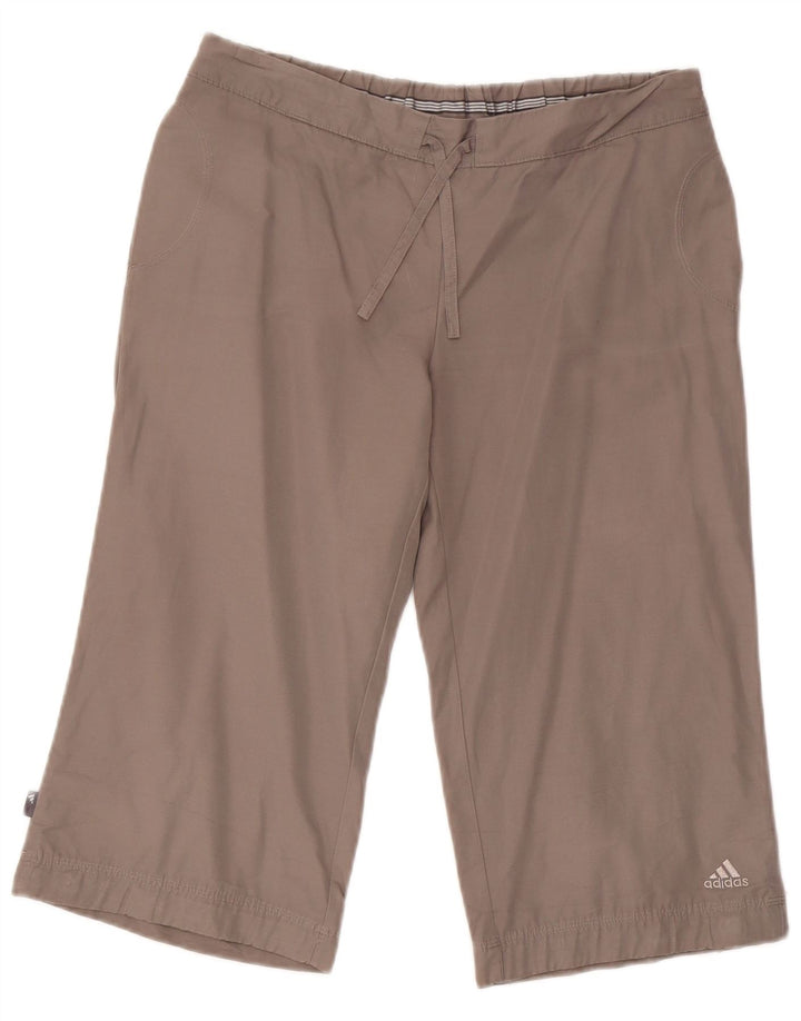 Женские шорты-бермуды Adidas UK 12 Medium W30 Серые хлопковые