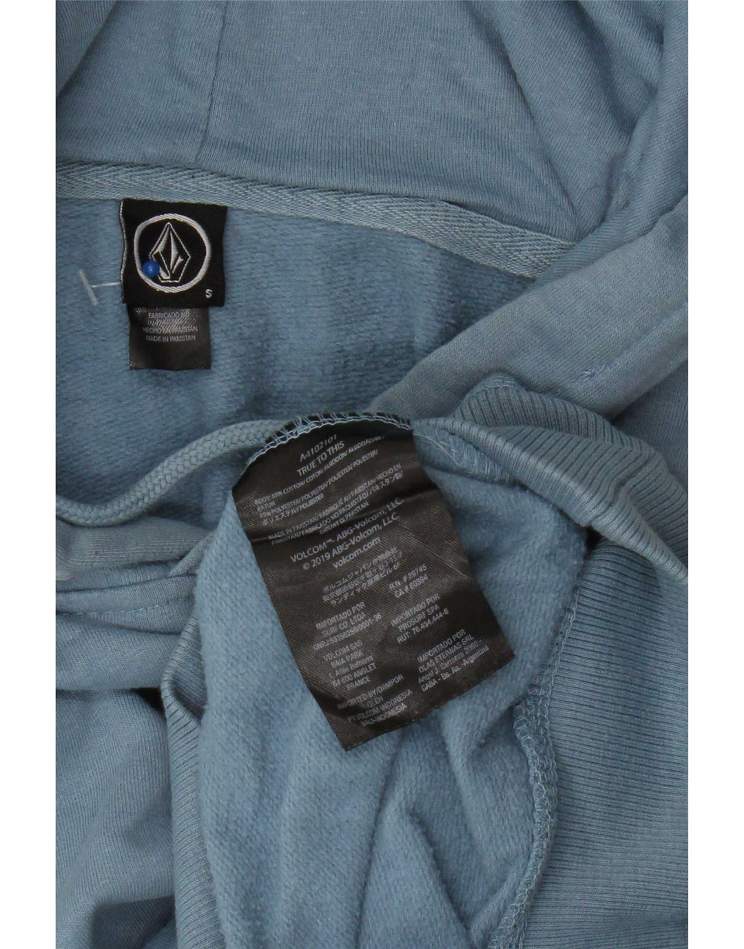Мужской джемпер с капюшоном Volcom, маленький синий, хлопок