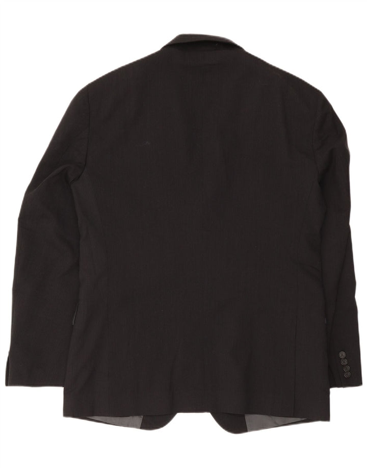 Мужской пиджак с 2 пуговицами Calvin Klein IT 52 XL, черная шерстяная полоска в тонкую полоску