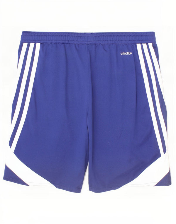 Спортивные шорты Adidas Climalite для мальчиков 11–12 лет, большие синие цветные блоки