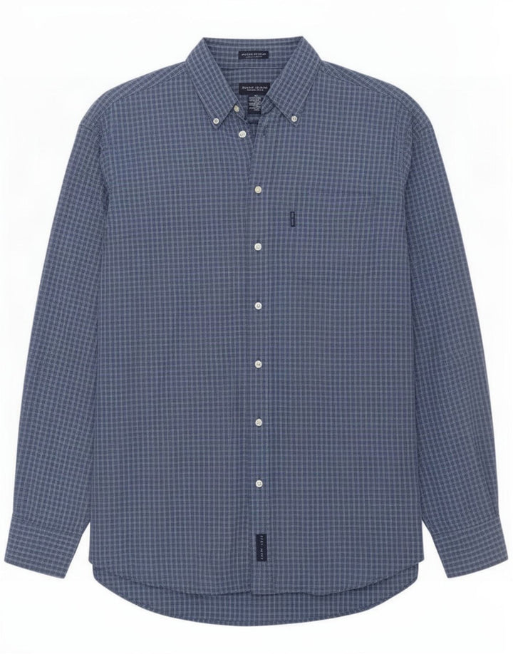 Мужская рубашка Gant XL, синяя клетка, хлопок