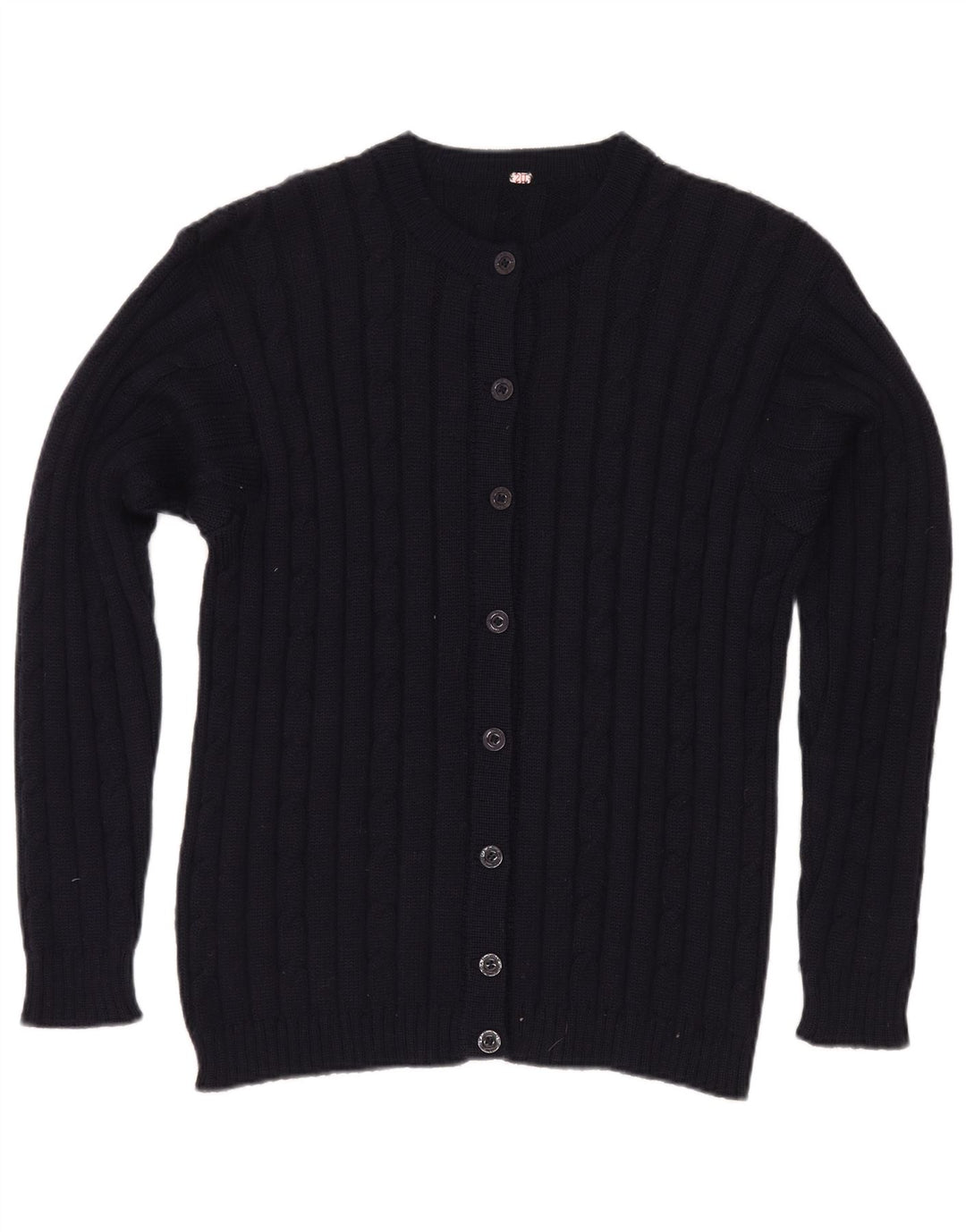 Винтажный женский кардиган-свитер UK 12, средний темно-синий