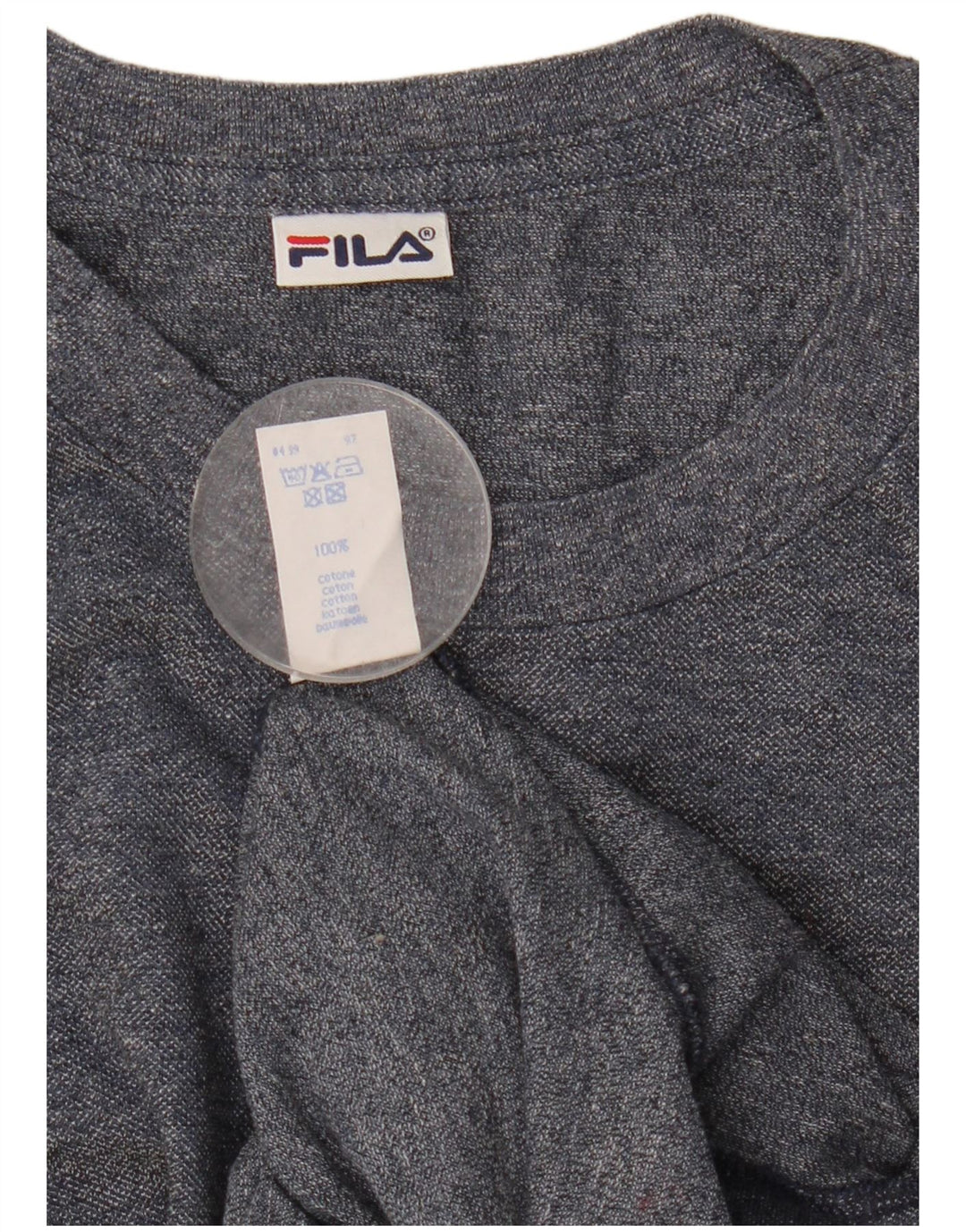 Fila Мужская футболка из хлопка большого размера темно-синего цвета