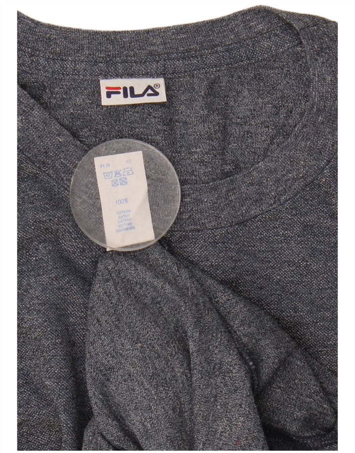 Fila Мужская футболка из хлопка большого размера темно-синего цвета