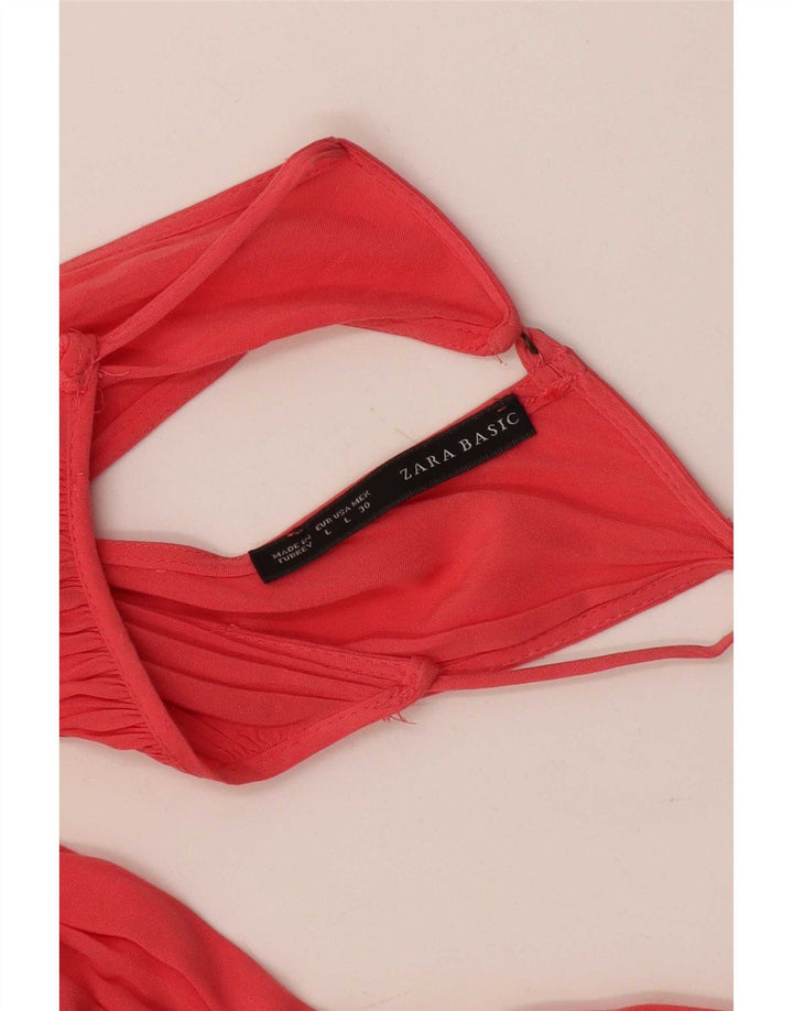 Женское платье с бретелькой Zara UK 14, большое розовое