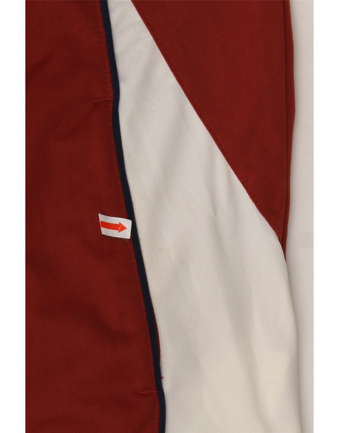 ASICS Mens Tracksuit Top Jacket Medium Maroon Colourblock Polyester