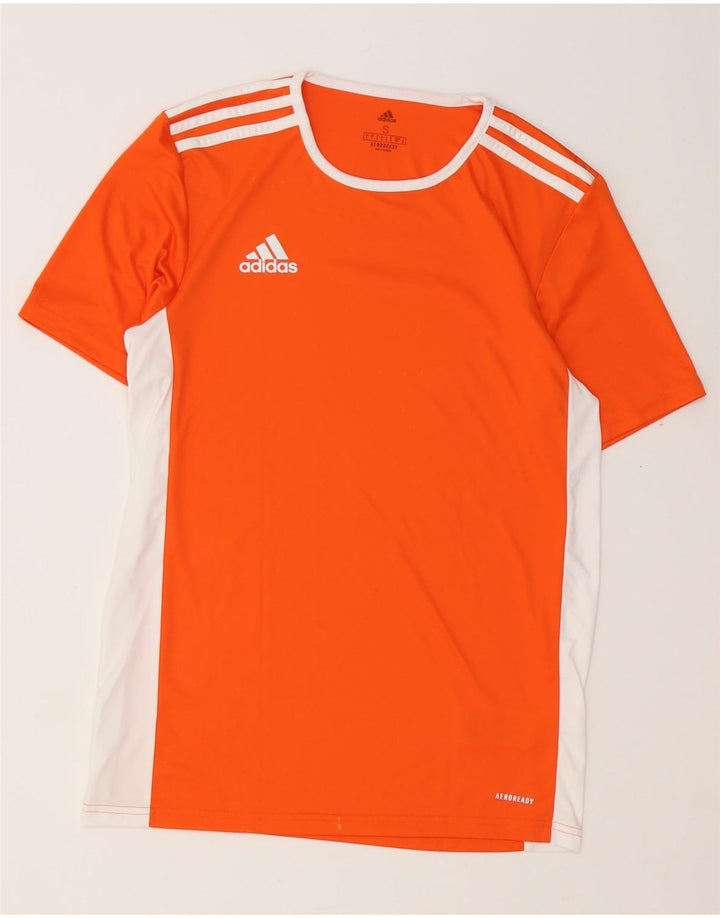 Мужская футболка Adidas Aeroready, верхняя часть, маленький оранжевый полиэстер с цветными блоками