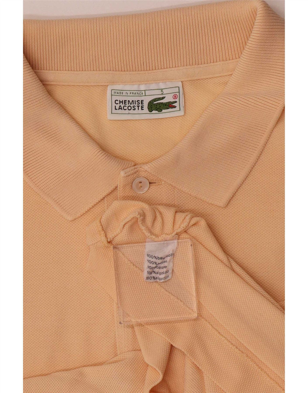 Мужская рубашка-поло Lacoste, размер 5, большая розовая, хлопок