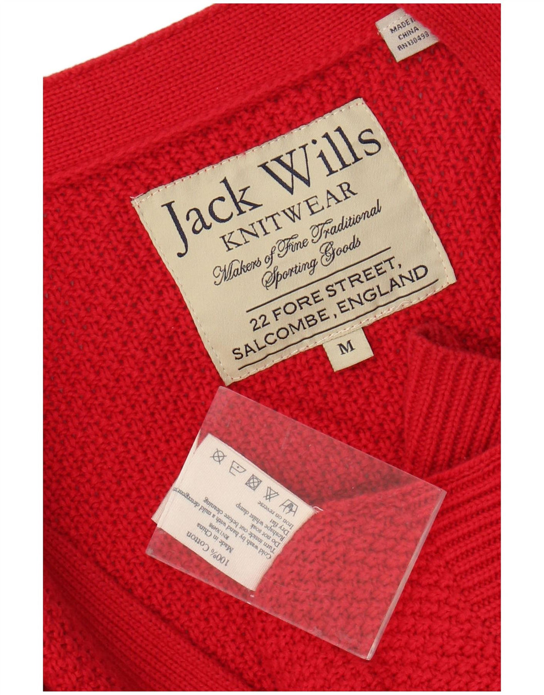 Мужской кардиган JACK WILLS, хлопковый свитер среднего красного цвета