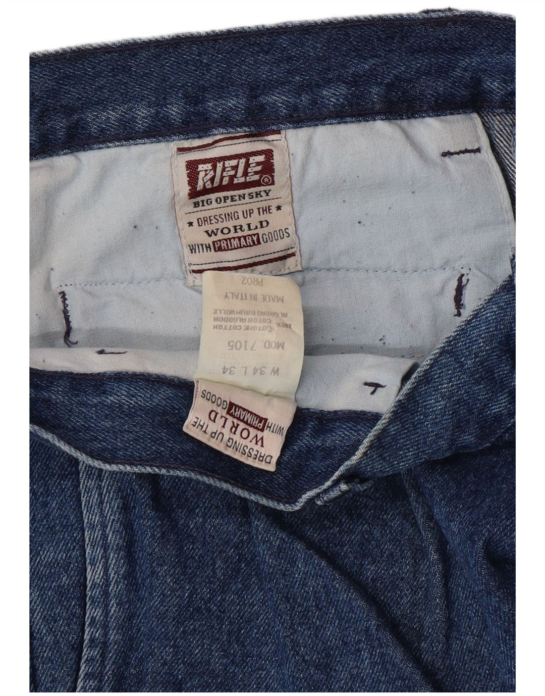 Мужские прямые джинсы RIFLE W34 L34 синие, хлопок