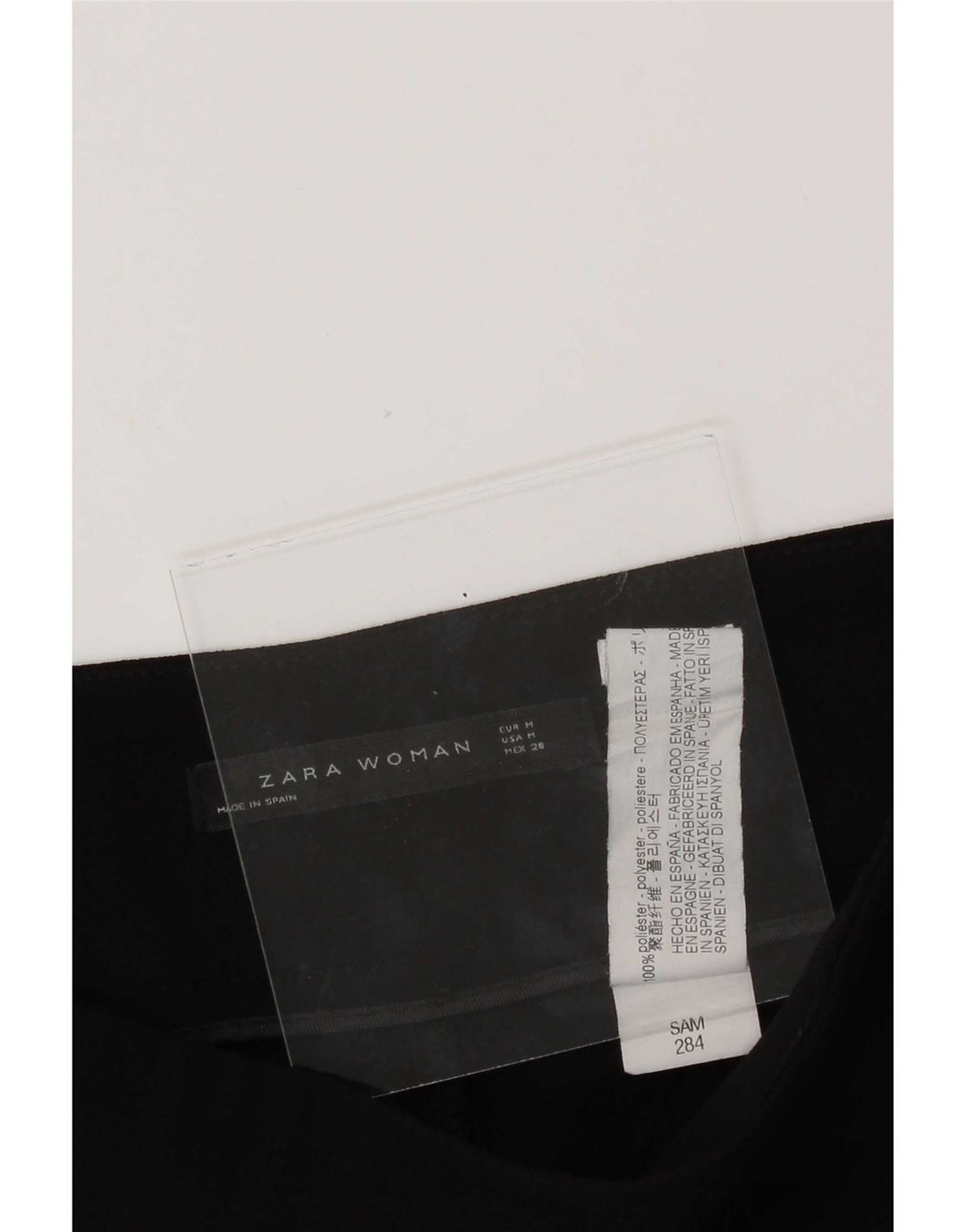 Женские укороченные брюки широкого кроя Zara Medium W28 L25, черные, полиэстер