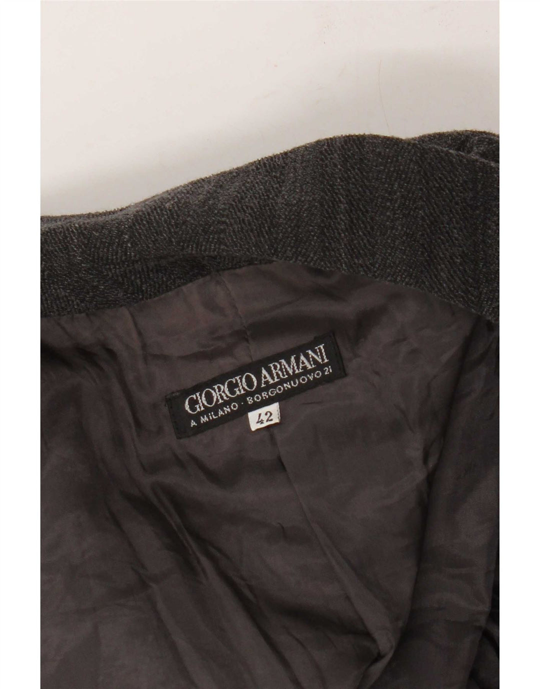 Женский пиджак Giorgio Armani IT 42 Medium Grey в тонкую полоску
