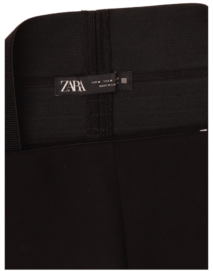 Женские леггинсы с высокой талией Zara UK 12, средние, черные