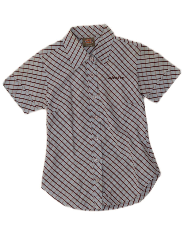 Женская рубашка с коротким рукавом Dickies UK 6 XS, синяя клетка, хлопок