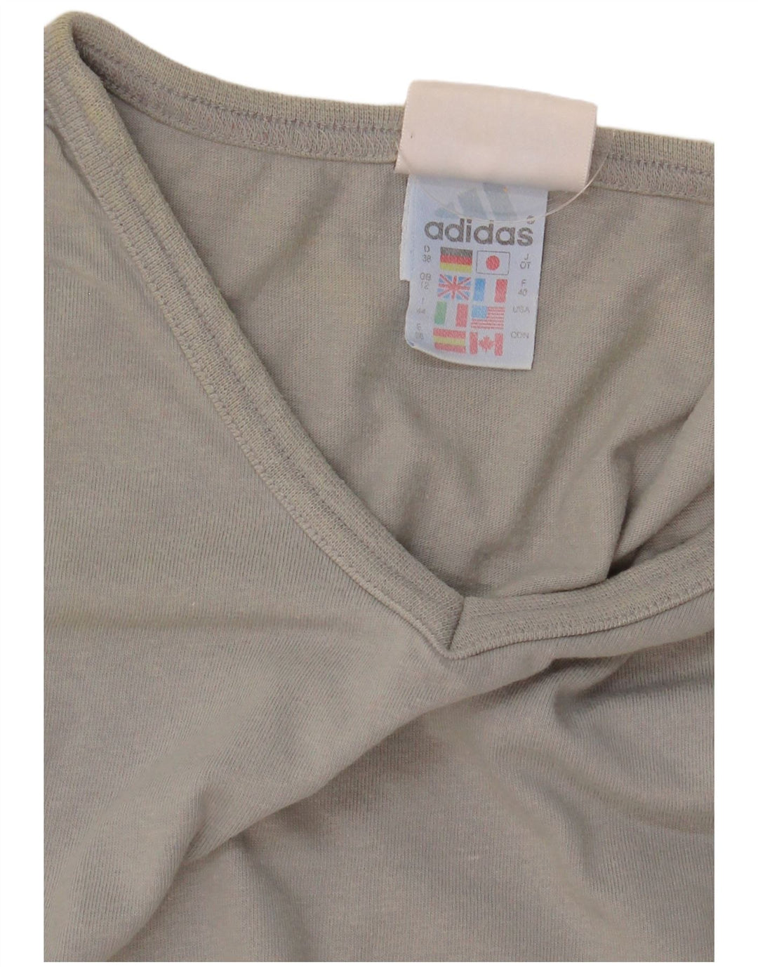 Женская футболка Adidas Top UK 12 Medium Grey Хлопок