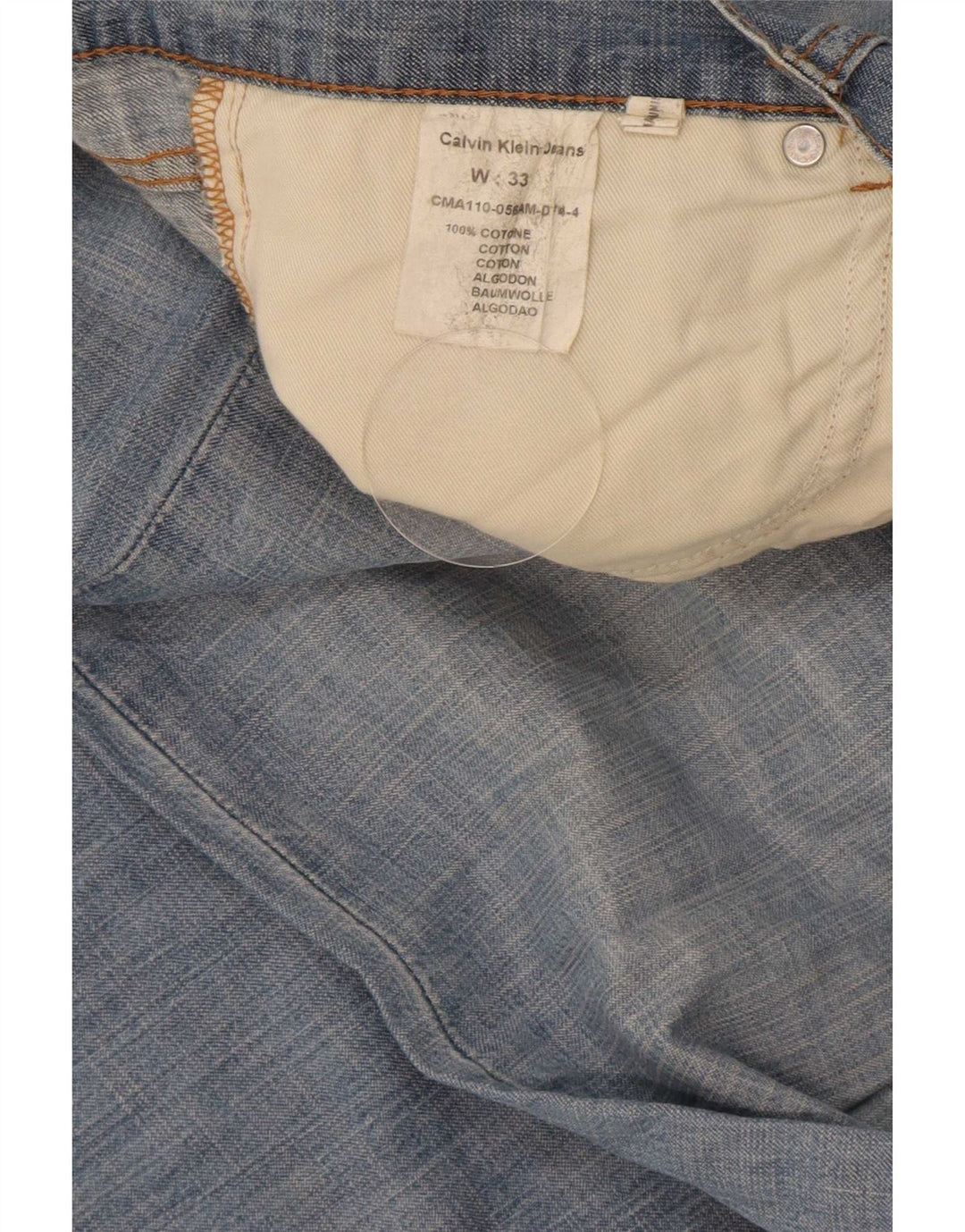 Мужские прямые джинсы Calvin Klein W33 L33, синий хлопок