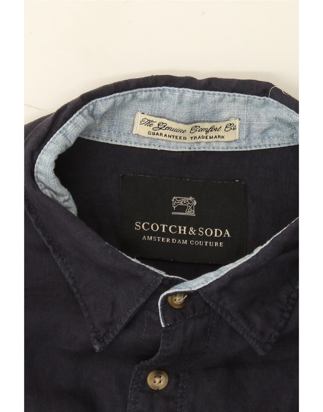 Мужская рубашка Scotch & Soda Amsterdam Couture среднего темно-синего цвета