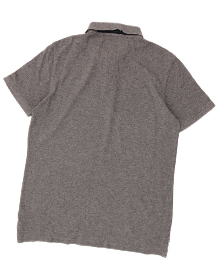 Crew Clothing Мужская рубашка-поло маленького серого цвета, хлопок