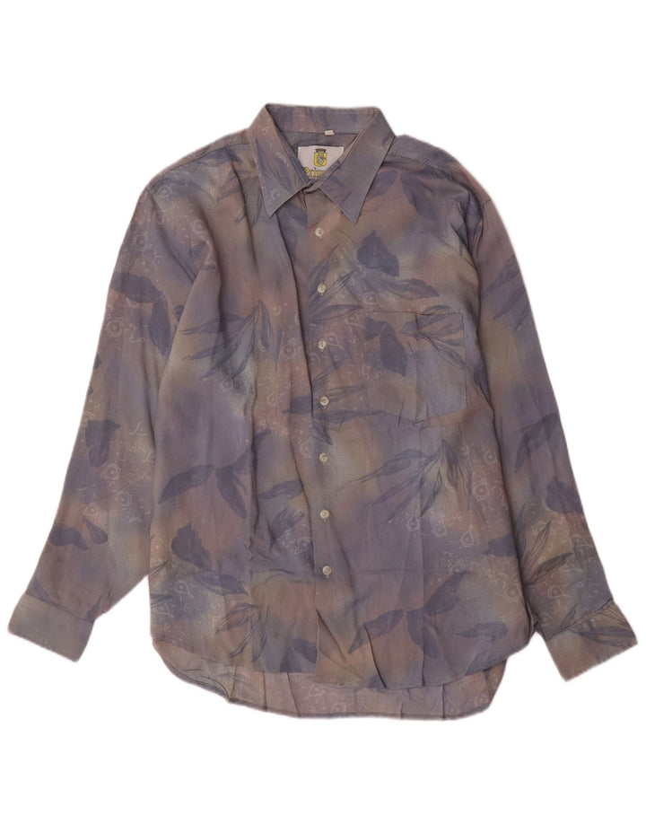 Мужская рубашка VINTAGE, большая разноцветная вискоза с цветочным принтом