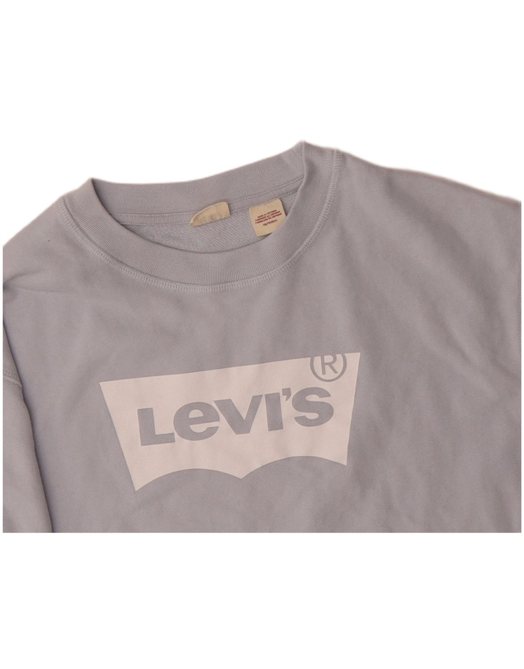 Женский свитер оверсайз с рисунком LEVI'S UK 6 XS, синий хлопок