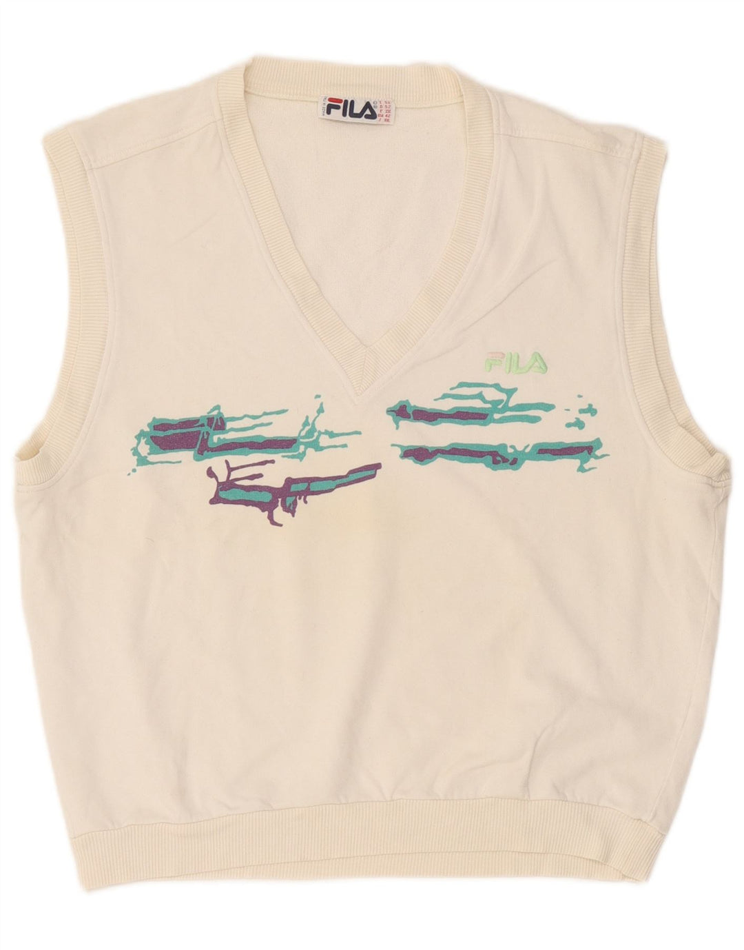 Мужская майка с рисунком Fila IT 52, большая белая