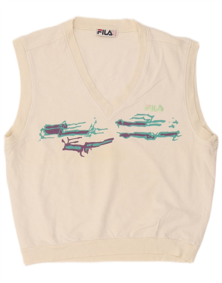 Мужская майка с рисунком Fila IT 52, большая белая