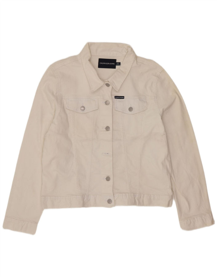 Женская джинсовая куртка Calvin Klein Jeans UK 18 XL, белый хлопок