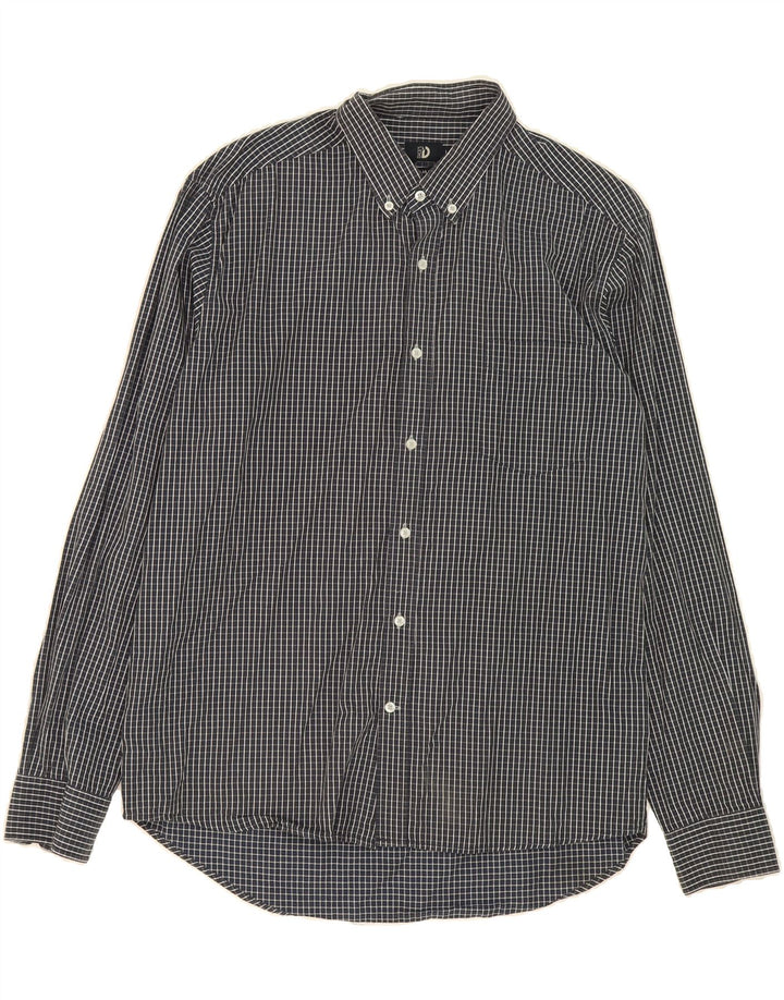 DACK'S Mens Regular Fit Shirt Large Black Check Cotton Vintage Dack's and Second-Hand Dack's from Messina Hembry 