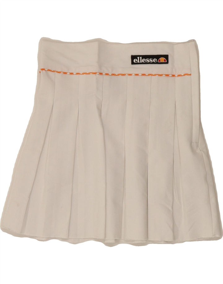 ELLESSE Womens Tennis Skirt UK 8 Small White Polyester Vintage Ellesse and Second-Hand Ellesse from Messina Hembry 
