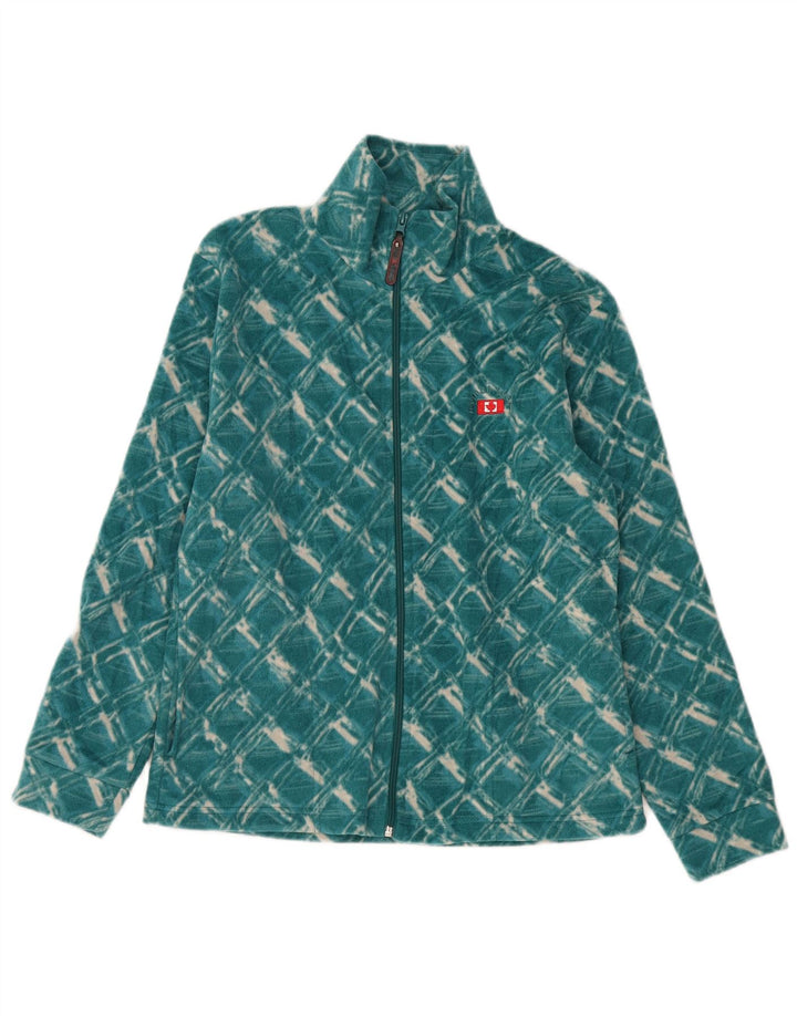 Женская флисовая куртка CANADA LOGAN UK 14, средний зеленый полиэстер в клетку