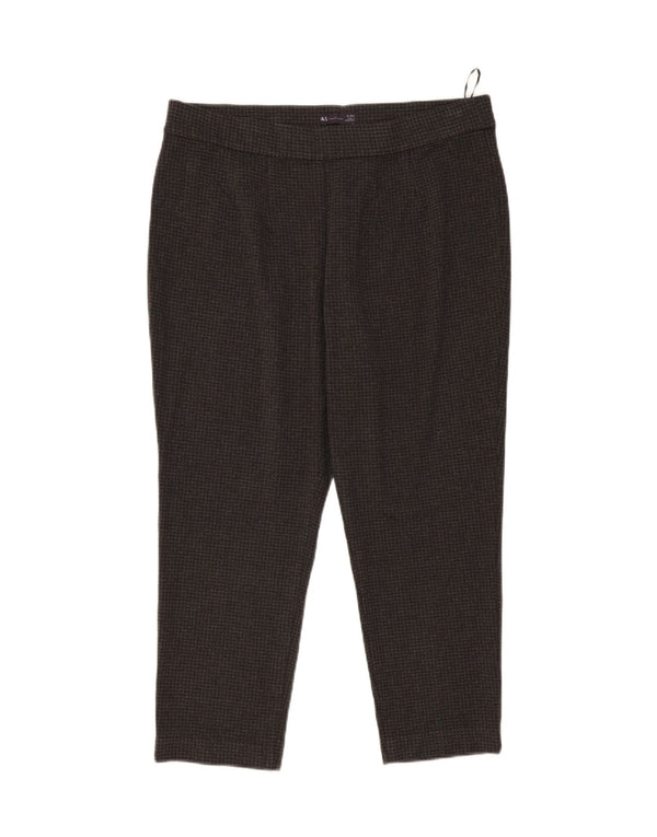 Женские укороченные брюки Marks & Spencer UK 18 XL W36 L25 Серые с узором 