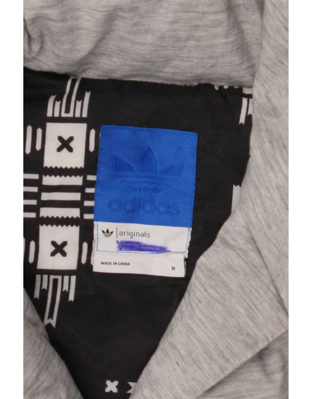 Женская укороченная куртка Adidas UK 14, средний серый цвет с цветными блоками, полиамид