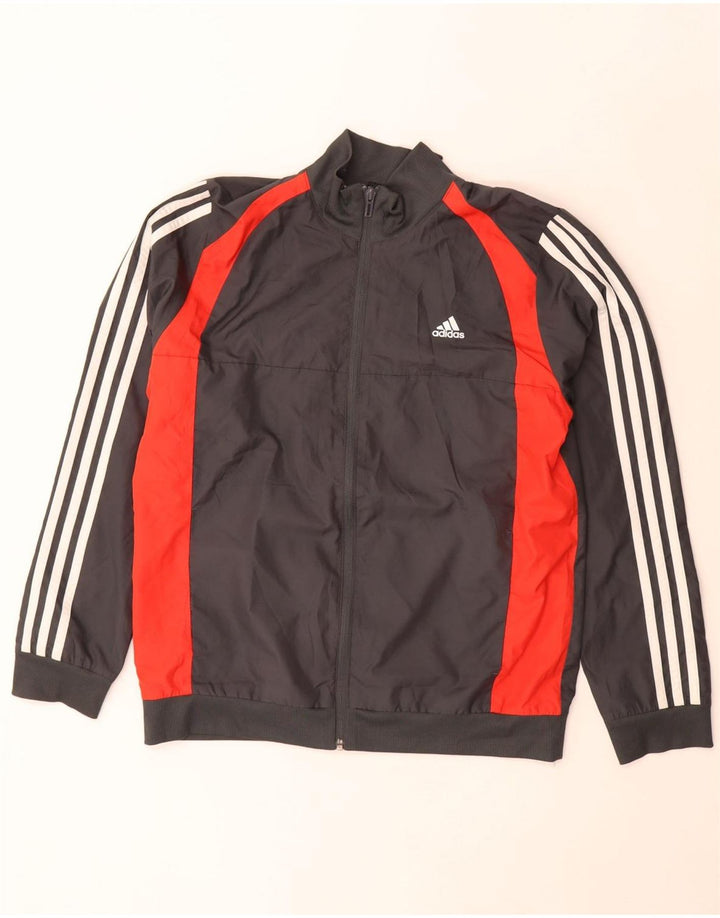 Спортивный костюм Adidas для мальчиков 13–14 лет, черный полиэстер с цветными блоками