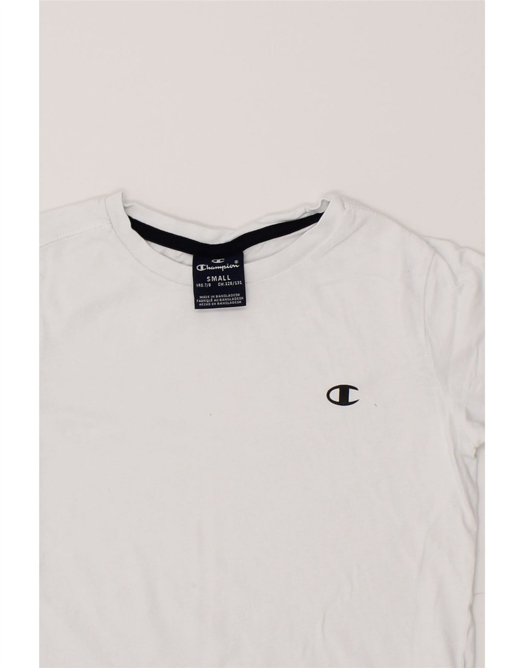 CHAMPION Boys T-Shirt Top 7-8 Years Small White Cotton Vintage Champion and Second-Hand Champion from Messina Hembry 