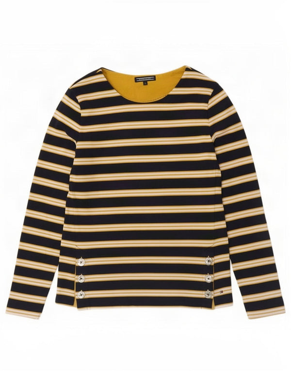 Женский топ Tommy Hilfiger с длинным рукавом UK 12, средний темно-синий в полоску