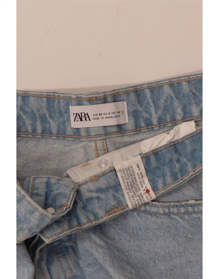 Женские джинсовые шорты Zara EU 38, маленькие, W28, синие, хлопок
