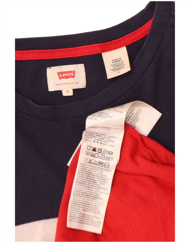 Мужская футболка с рисунком Levi's, средний размер, разноцветный хлопок с цветными блоками