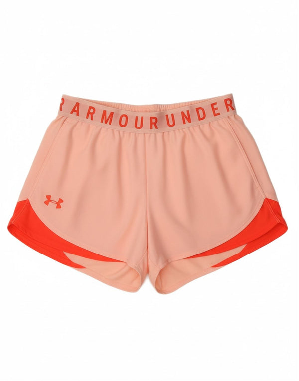 Женские спортивные шорты UNDER ARMOR Heat Gear UK 4 XS, розовые с цветными блоками