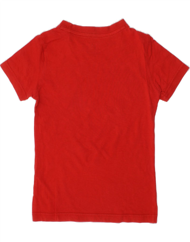 ADIDAS Boys Graphic T-Shirt Top 7-8 Years Red Vintage Adidas and Second-Hand Adidas from Messina Hembry 