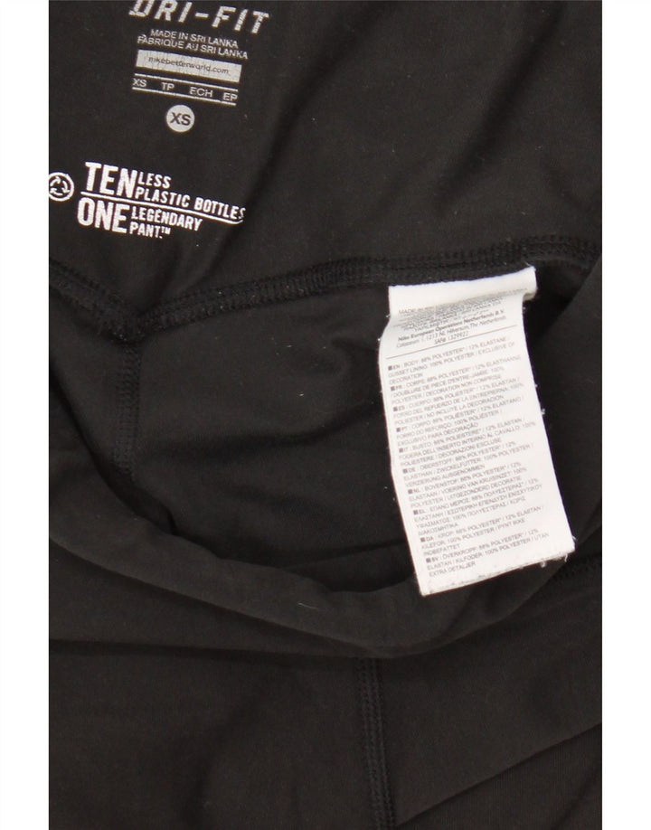 Женские леггинсы Nike Dri Fit UK 4 XS, черный полиэстер