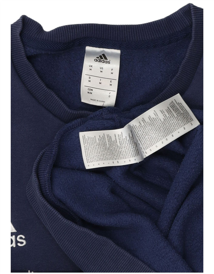 Мужской свитшот Adidas с графическим рисунком, средний темно-синий хлопковый джемпер