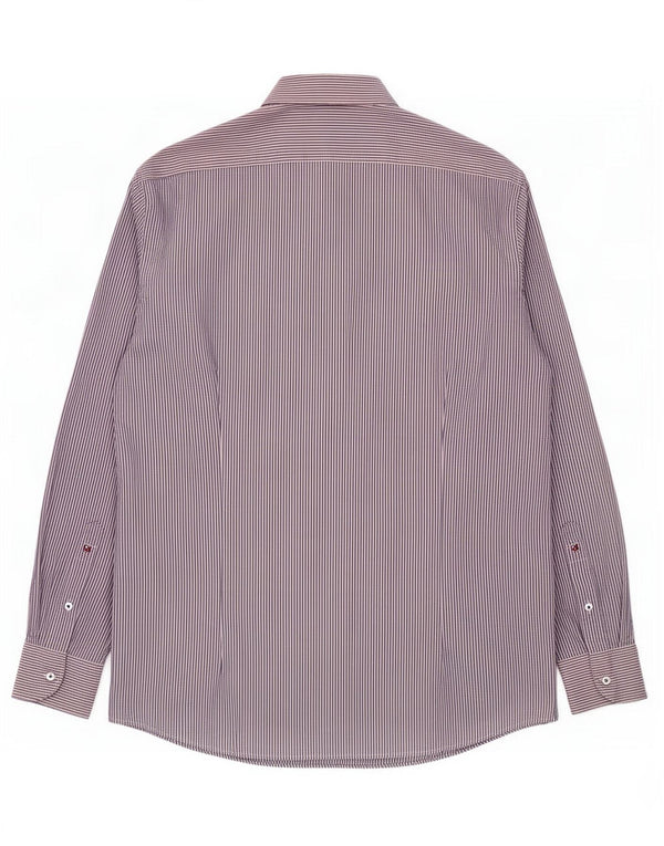 Мужская приталенная рубашка Tommy Hilfiger, размер 44, 17, 1/2 XL, синяя хлопковая полоска